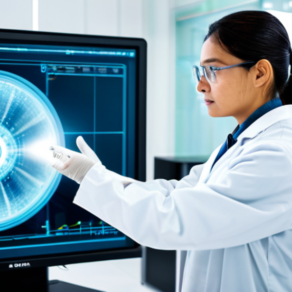 A professional textile engineer, fully clothed in a clean lab coat over modest, professional attire, stands in a brightly lit, futuristic research and development laboratory. The engineer is holding a translucent, advanced smart fabric that subtly glows with integrated sensors, while looking at a holographic display showing real-time data related to the fabric's properties. The background features complex, clean scientific equipment and blurred futuristic textile machinery, emphasizing innovation and cutting-edge material science. perfect anatomy, correct proportions, natural pose, well-formed hands, proper finger count, natural body proportions, safe for work, appropriate content, fully clothed, professional photography, high quality.