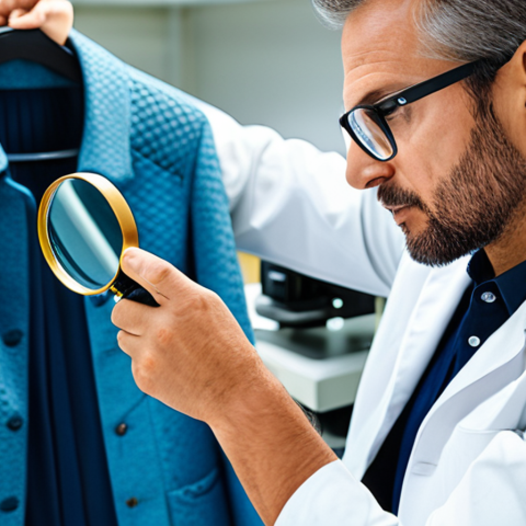 섬유기사 자격증과 유사 자격증 비교 - Textile Expert at Work**
"A professional textile expert, fully clothed in a modest business casual ...