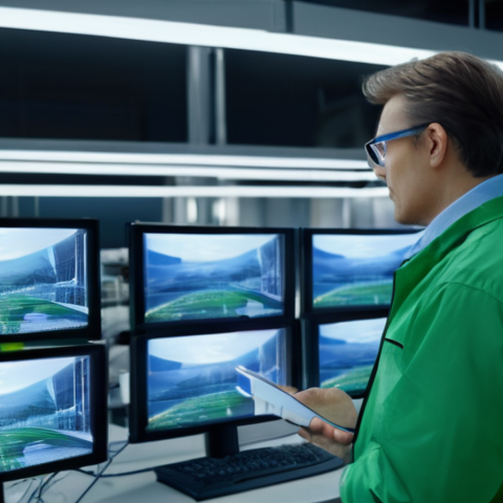 섬유기사와 실기시험 준비 사례 - 0 environment. The scene radiates innovation, environmental responsibility, and technological integr...