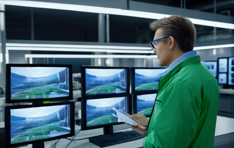 섬유기사와 실기시험 준비 사례 - 0 environment. The scene radiates innovation, environmental responsibility, and technological integr...