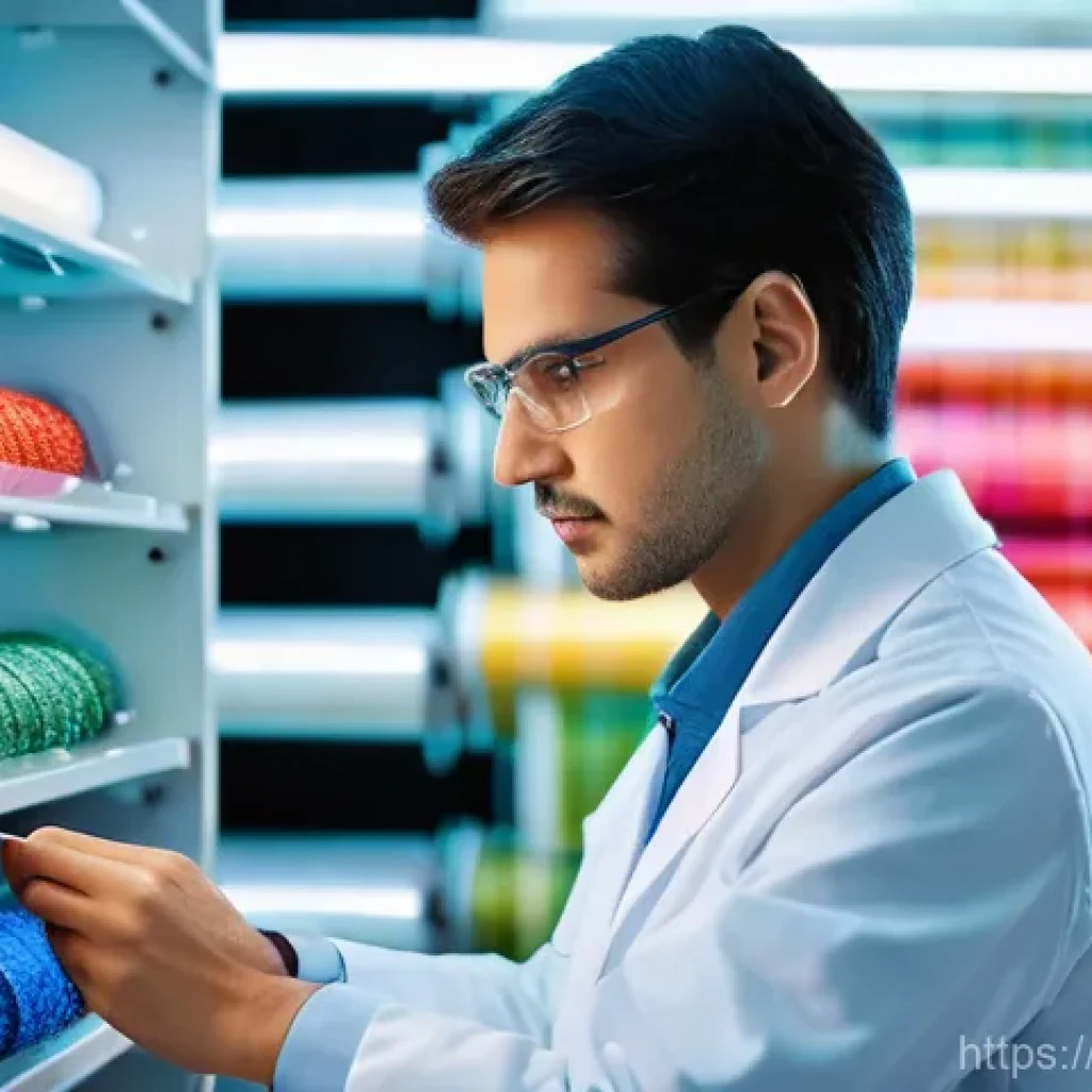 섬유기사와 섬유 품질 검사 - **Prompt 1: The Visionary Textile Engineer at Work**
    "A sophisticated, high-resolution image of ...