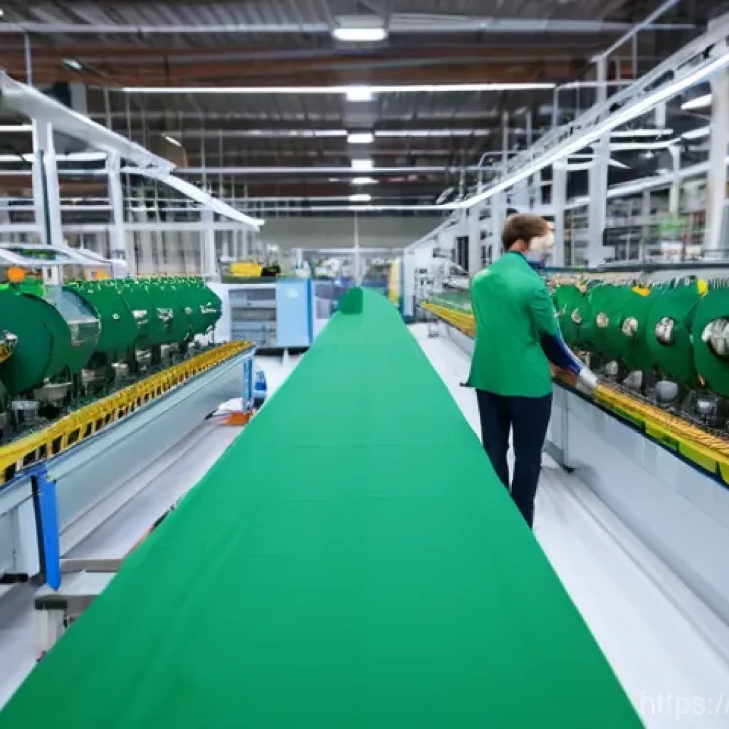 섬유기사 자격증과 관련 직업군의 특징 - **Sustainable Textile Innovation in Italy**
    A modern, well-lit Italian textile factory floor, fe...