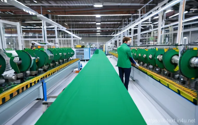 섬유기사 자격증과 관련 직업군의 특징 - **Sustainable Textile Innovation in Italy**
    A modern, well-lit Italian textile factory floor, fe...