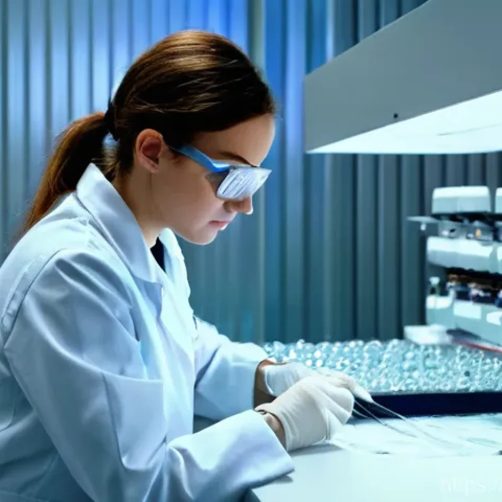 섬유기사 실기 시험 준비 툴 - **Prompt 1: Textile Engineer Conducting Material Analysis in a Modern Lab**
    "A diligent young fe...