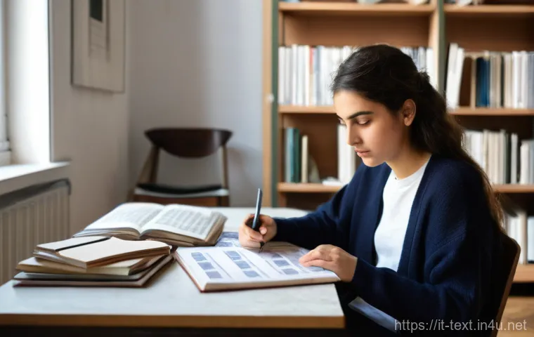 섬유기사와 필기시험 준비의 중요성 - **A Focused Italian Textile Engineering Student Preparing for Exams**

    *   **Prompt**: A determi...