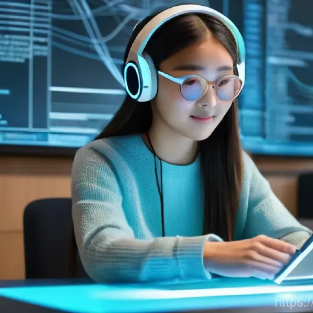 섬유기사와 시험 준비 동영상 - **Prompt 1: Immersive Textile Learning Experience**
    A young female university student, in her ea...
