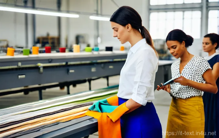 섬유기사와 관련 직무의 특성 - The Architect of Future Fabrics: Blending Science and Style**

A dynamic, wide-shot image of a confi...