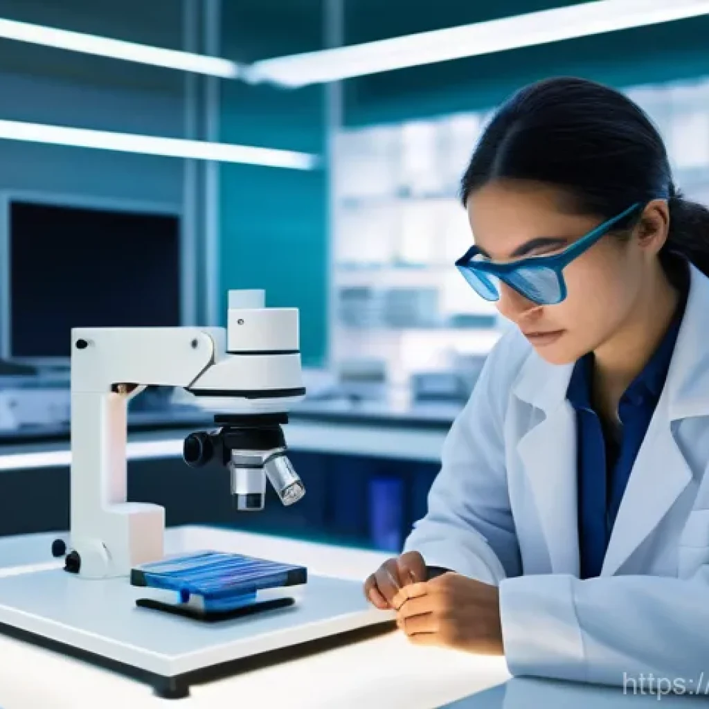 섬유기사 자격증 FAQ - **Prompt:** A highly focused female textile engineer, aged late 20s to early 30s, wearing a clean wh...