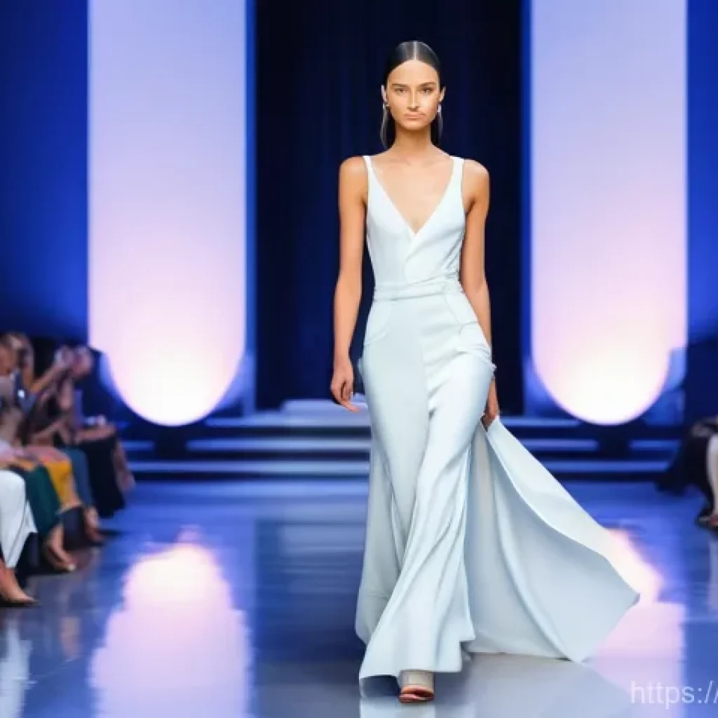 섬유기사와 직업적 성공 방법 - A captivating high-fashion runway show set within an elegant, historic Italian palazzo with modern l...