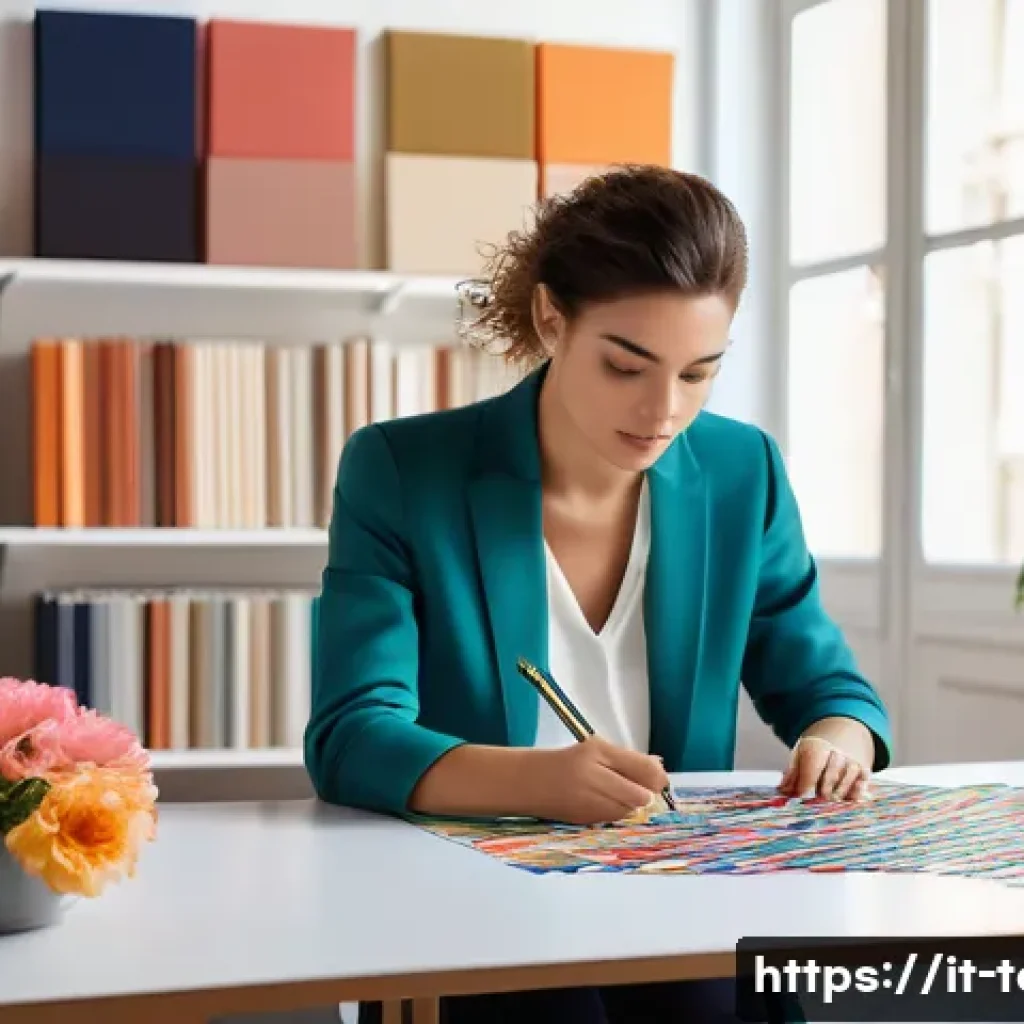 섬유기사와 관련 직종의 취업 가능성 - **Prompt:** A stylish young Italian textile designer, female or male, in their late 20s or early 30s...