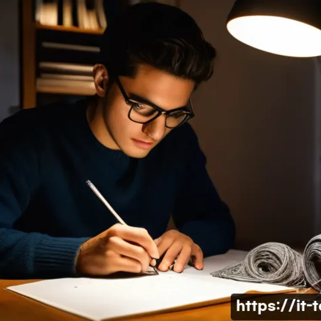 섬유기사 실기 시험의 어려운 점 - A dedicated Italian textile engineering student, appearing gender-neutral, is deeply immersed in stu...