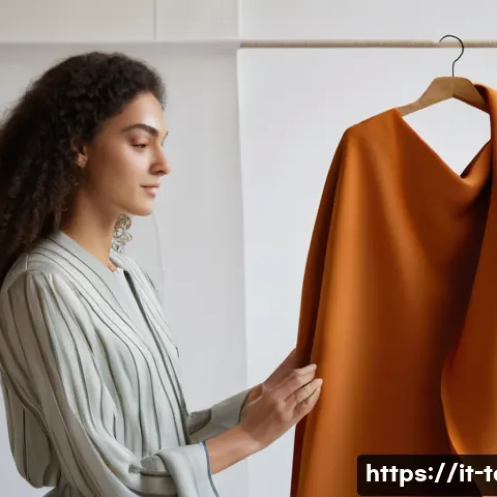 섬유기사와 관련 직종의 전망 - A sophisticated young Italian fashion designer, wearing chic and modest sustainable clothing, stands...