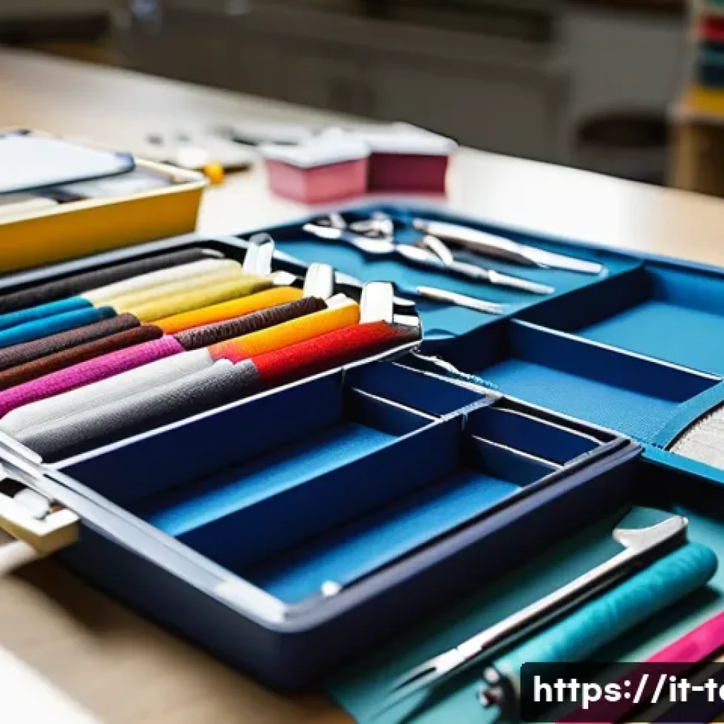 섬유기사와 실기시험 준비 체크리스트 - A detailed close-up of a professional textile technician’s workspace for a practical exam, featuring...