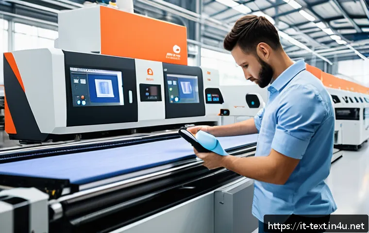 섬유기사 자격증으로 시작하는 커리어 - A modern textile manufacturing facility showcasing advanced technology: workers operating automated ...