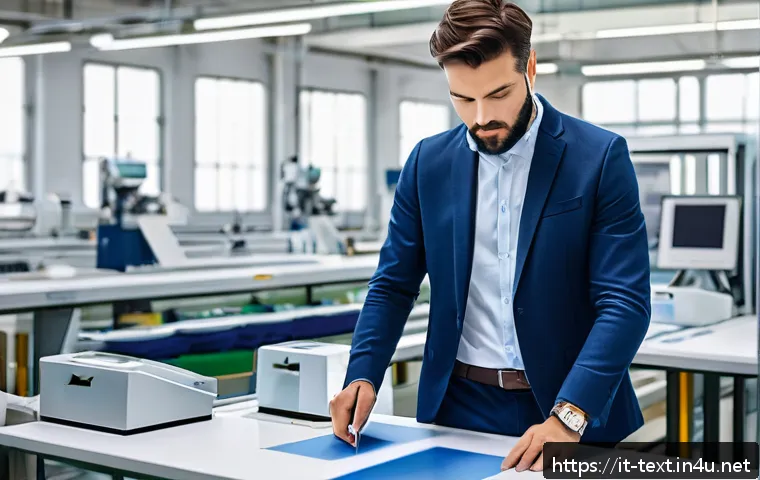섬유기사와 국가 자격증 체계 - A modern textile production facility in Italy, showcasing a diverse group of professionals wearing s...