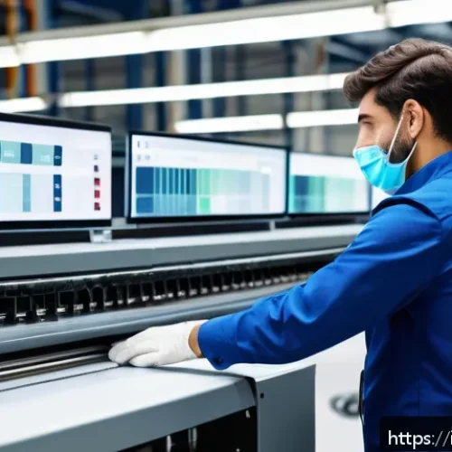 Home 17 섬유기사 이직 성공담 - A professional Italian textile technician in a modern industrial setting, wearing smart casual attir...